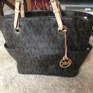 Michael Kors Jet Set Logo Purse Brown